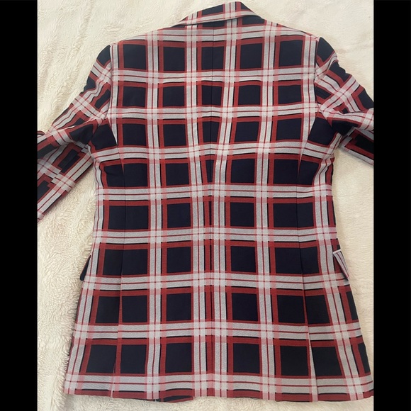 Valentino Mens Check Navy Blazer Sz 46 Italian 36 US - Picture 8 of 10